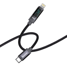 Cáp sạc nhanh báo công suất C to Lightning PD27W - Basefast SUN SERI CS27