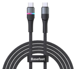 Cáp sạc nhanh 100W Type C to Type C có đèn báo sạc - Basefast VENUS SERI CS88