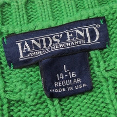 Vintage Lands’ End USA Cable Knit Sweater Size L