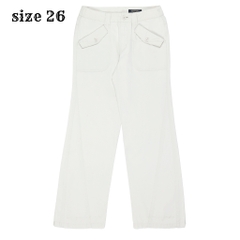 Eastboy White Canvas Bootcut Pants Size 26