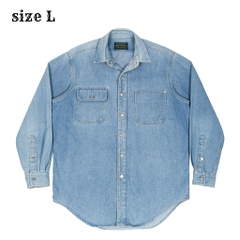 Vtg Polo Country Ralph Lauren Denim Shirt Size L