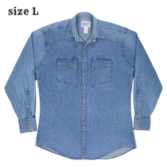 Vintage Rockmount USA Denim Western Shirt Size L