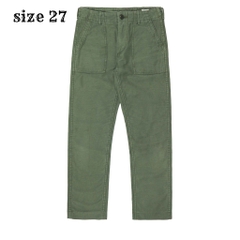 orSlow Japan Olive Sateen Slim Fatigue Pants Size 27