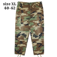 90s U.S. Army Woodland Camo Combat Trousers Size XL
