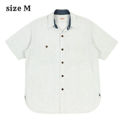 Sugar Cane Japan Stripe Work Shirt S/S Size M