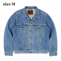 90s Blue Way Trucker Denim Jacket Size M