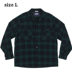 Vintage 60s Pendleton Wool Plaid Shirt Size L