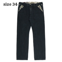 Koromo Japan Black Denim Trousers Size 34