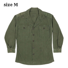 Vtg 60s U.S. Army OG-107 Sateen Shirt Size M