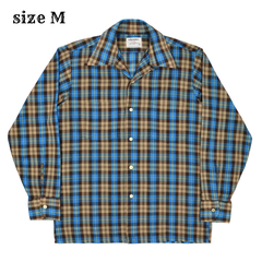 Vintage 70s Arrow Loop Collar Plaid Shirt Size M