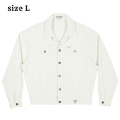90s Guess White Trucker Denim Jacket Size L