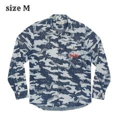 Avirex Type Camo Work Shirt USN Print Size M