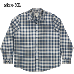 L.L.Bean Herringbone Twill Plaid Shirt Size XL