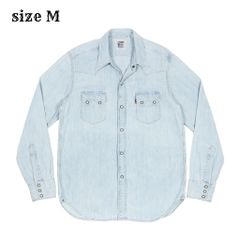 2012 Levi's Vintage Clothing Light Blue Western Shirt Size M
