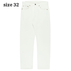 80s Levi's 501 Made in USA White Denim Jeans Size 32x31