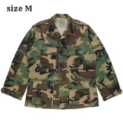 80s U.S. Army BDU Woodland Camo Jacket Size M