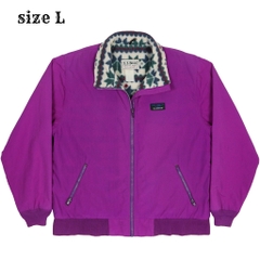 Vtg L.L.Bean Aztec Fleece Warm-up Jacket Size L
