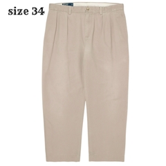90s Polo Ralph Lauren Pleated Khaki Pants Size 34