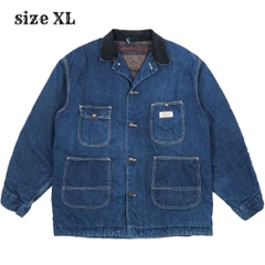 Vtg 60s Powr House Montgomery Ward Blanket-lined Denim Chore Coat Size XL
