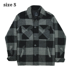 wings + horns Canada Buffalo Check Wool Jacket Size S
