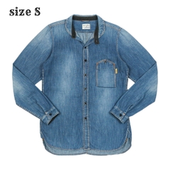 Big John Indigo Chambray Work Shirt Size S