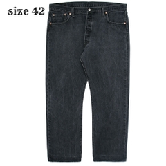 2010s Levi's 501 Black Denim Jeans Size 42