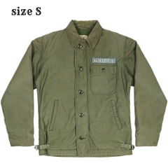 Vtg 80s U.S. Navy A-2 Deck Jacket Size S