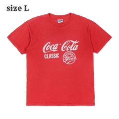 Vintage 80s Hanes USA Coca-Cola Print T-Shirt Size L