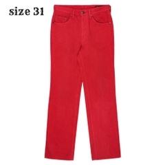 90s Bison Company Japan Red Denim Jeans Size 31