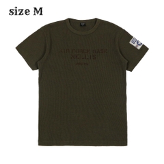 Avirex Olive Waffle USAF Graphic T-Shirt Size M