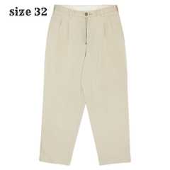 L.L.Bean Classic Pleated Khaki Trousers Size 32