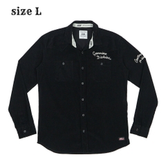 Dickies Black Corduroy Work Shirt Size L