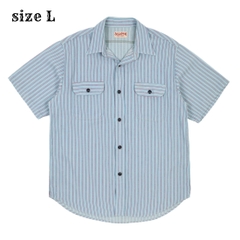 Sugar Cane Japan Short-sleeve Stripe Shirt Size L