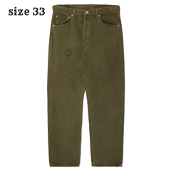 2000s Levi's 501 Olive Dyed Denim Jeans Size 33