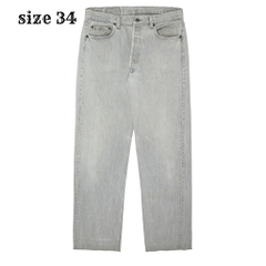Vtg 80s Levi's 501 USA Gray Denim Jeans Size 34