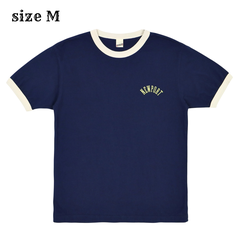 Screen Stars Ringer Tee Shirt Navy Size M