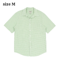 L.L.Bean Seersucker Short-sleeve Shirt Size M