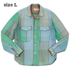 Barns Japan Made Heavy Flannel Work Shirt Size L