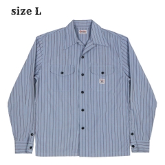 Groovers Japan Made Stripe Work Shirt Size L