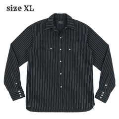 Mom&Pop Japan Heavy Cotton Herringbone Western Shirt Size XL