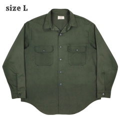 Vintage 70s Sears Perma Prest Olive Shirt Size L