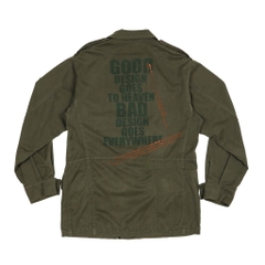 Vintage French Army Olive Field Jacket Size S
