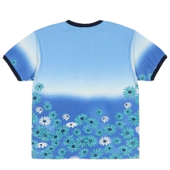 Disney Mickey Over Print Ringer T-Shirt Size L