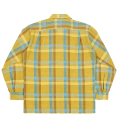 60s Vintage Donegal Loop Collar Plaid Shirt Size M