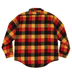 Vintage Melton Wool Made in USA Plaid Shirt Size L