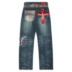 Nishiki x Evangelion Embroidery Denim Jeans Size 29