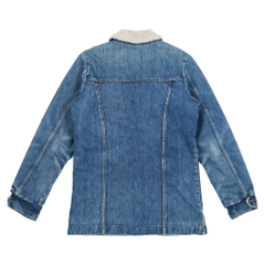 Vtg 80s Wrangler USA Sherpa-lined Denim Jacket Size S