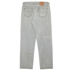 Vtg 80s Levi's 501 USA Gray Denim Jeans Size 34