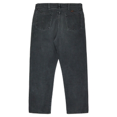 90s Rustler Faded Black Denim Worker Jeans Size 35