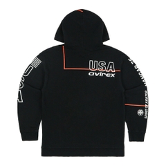 Avirex Logo Embroidery Hoodie Size L